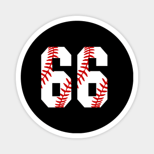 Baseball Number 66 #66 Baseball Shirt Jersey Favorite Player Biggest Fan Magnet